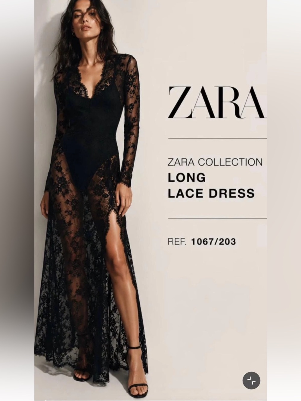 Zara floral lace dress